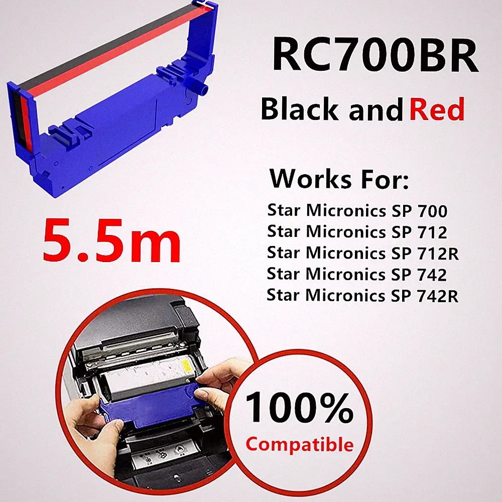 96 PACK SP-700 Ribbon Ink Cartridge Quality BLACK and RED Compatible-Clover