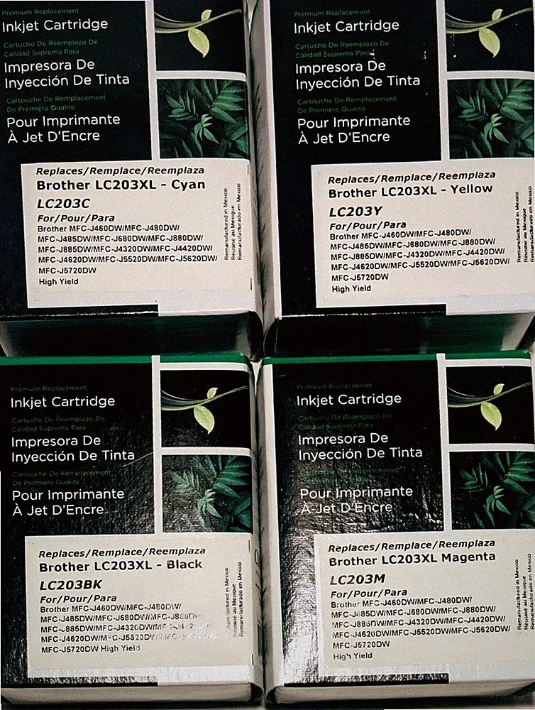Clover Imaging Set 4 Inkjet Cartridges Replaces Brother LC203XL No.118103-118106