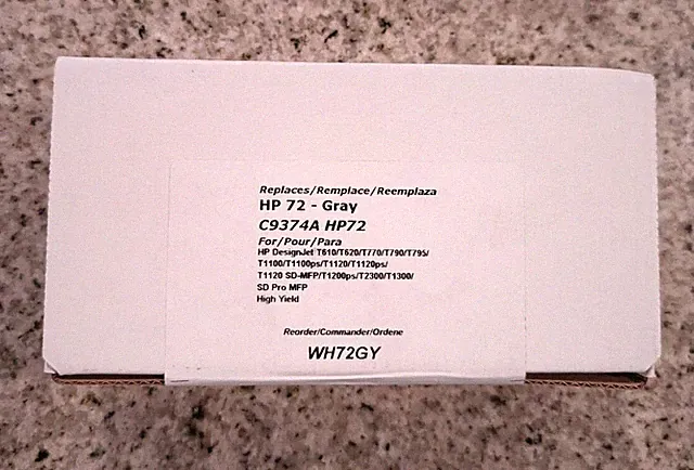 For HP 72 WIDE FORMAT INK - WH72GY Clover Brand