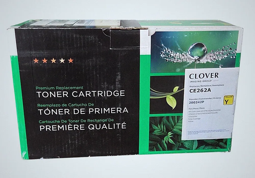 Genuine Clover CE262A YELLOW Toner Ink Cartridge LaserJet Factory Sealed