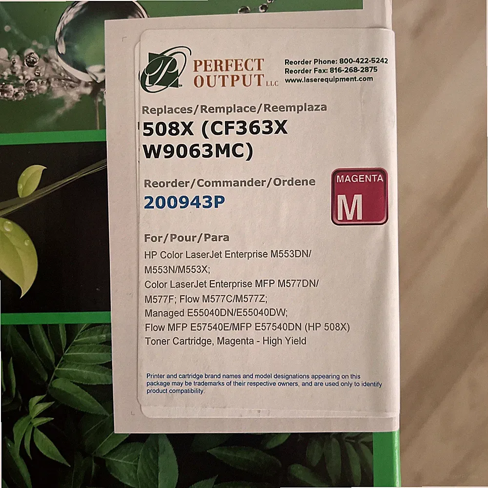 Magenta Toner Printer Ink HP508X CF363X M553 M577 New Sealed HP Cartridge