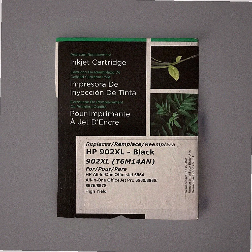 NEW / SEALED Clover Inkjet Cartridge Replaces 902XL (T6M14AN) BLACK Exp 2023